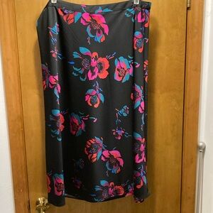 Floral Black Skirt